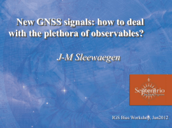 New GNSS signals: how to deal with the plethora of observables?