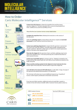 1. How to Order Caris Molecular Intelligence Services