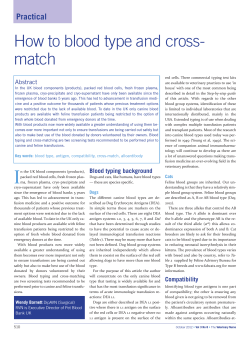 Howtobloodtypeandcross- match Practical Abstract