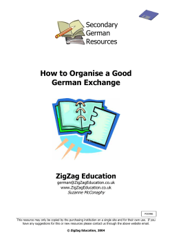How to Organise a Good German Exchange Secondary German