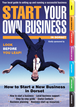 How to Start a New Business in Dorset