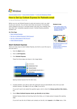 How to Set Up Outlook Express for Railwells email