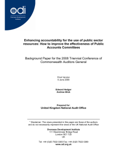 Enhancing accountability for the use of public sector