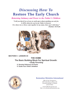 Discussing How T o Restore The Early Church