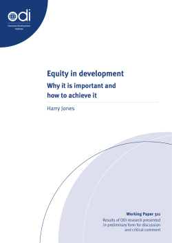 Equity in development Why it is important and how to achieve it
