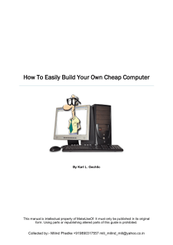 How To Easily Build Your Own Cheap Computer