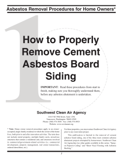 How to Properly Remove Cement Asbestos Board Siding