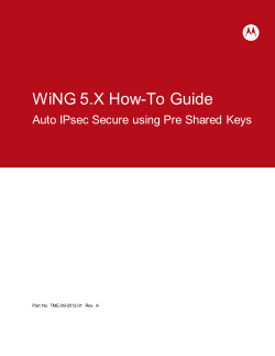 WiNG 5.X How-To Guide
