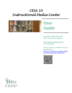 User Guide CESA 10 Instructional Media Center