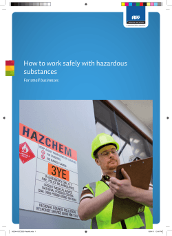 How to work safely with hazardous substances For small businesses