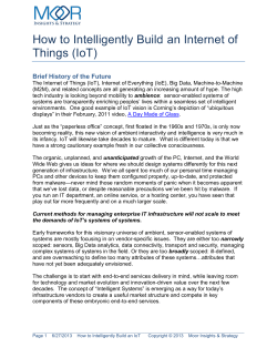How to Intelligently Build an Internet of Things (IoT)