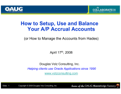 How to Setup, Use and Balance Your A/P Accrual Accounts April 17