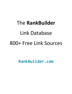 RankBuilder Link Database 800+ Free Link Sources