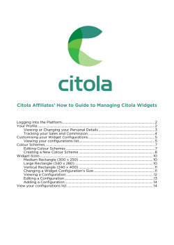 Citola Affiliates’ How to Guide to Managing Citola Widgets
