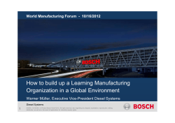 How to build up a Learning Manufacturing