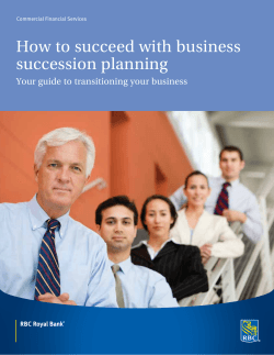 How to succeed with business succession planning Commercial Financial Services