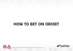HOW TO BET ON CRICKET