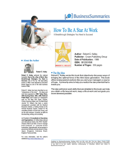 How To Be A Star At Work The Big Idea Author: Publisher: