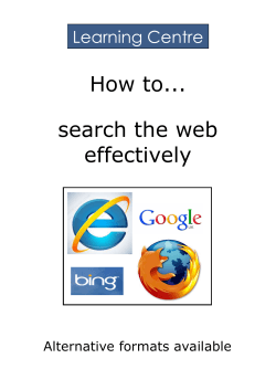 How to... search the web effectively