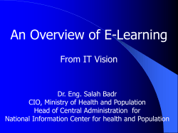 An Overview of E-Learning From IT Vision