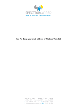 How To: Setup your email address in Windows Vista Mail