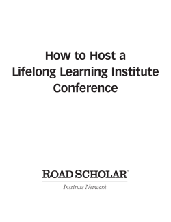 How to Host a Lifelong Learning Institute Conference