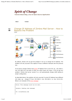Change IP Address of Zimbra Mail Server : How to...