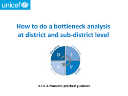 How to do a bottleneck analysis at district and sub-district level