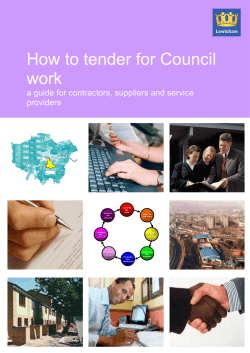 How to tender for Council work
