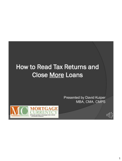 How to Read Tax Returns and Close More Loans MBA, CMA, CMPS