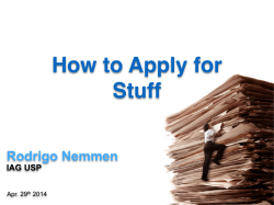 How to Apply for Stuff Rodrigo Nemmen IAG USP