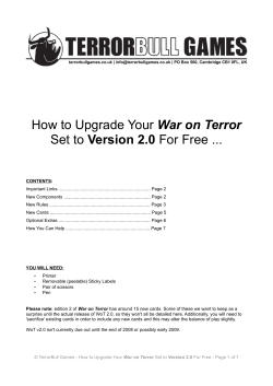 War on Terror Version 2.0