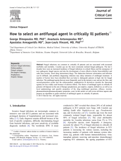 How to select an antifungal agent in critically ill patients