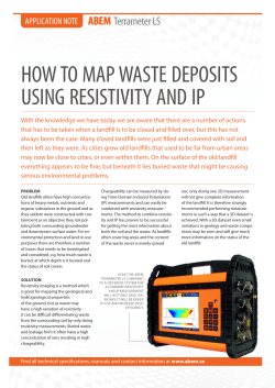 HOw TO MAP wASTE dEPOSITS uSINg rESISTIvITy ANd IP Terrameter LS APPLICATION NOTE
