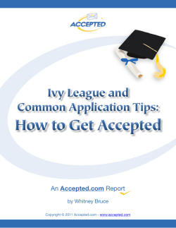 How to Get Accepted Ivy League and Common Application Tips: Accepted.com