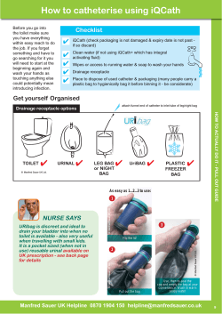 How to catheterise using iQCath  Checklist