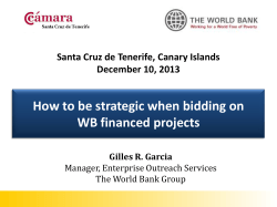 How to be strategic when bidding on WB financed projects