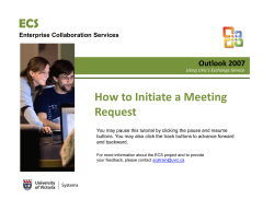ECS How to Initiate a Meeting Request Outlook 2007