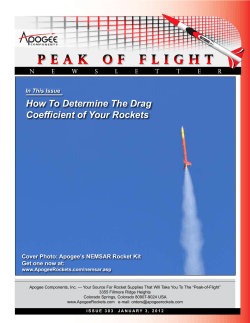 How To Determine The Drag Coefficient of Your Rockets In This Issue