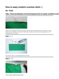 How to easly unstitch overlock stitch :) By: Vayle