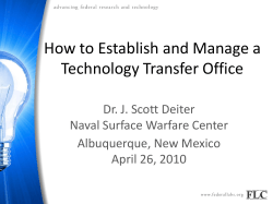 How to Establish and Manage a Technology Transfer Office