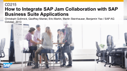 How to Integrate SAP Jam Collaboration with SAP Business Suite Applications