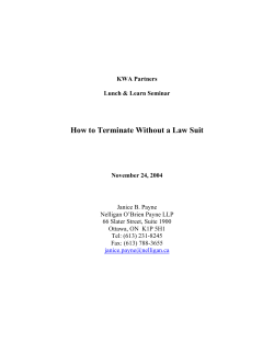 How to Terminate Without a Law Suit