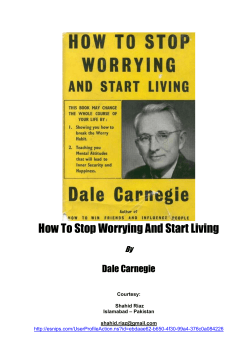 How To Stop Worrying And Start Living Dale Carnegie By