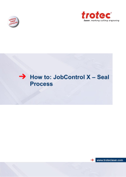 – Seal How to: JobControl X Process