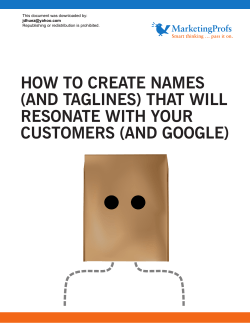 HOW TO CREATE NAMES (AND TAGLINES) THAT WILL RESONATE WITH YOUR