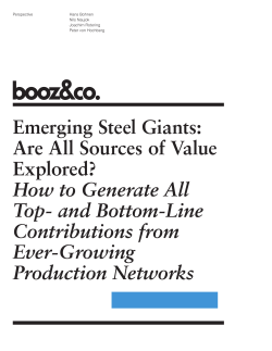 Emerging Steel Giants: Are All Sources of Value Explored? How to Generate All