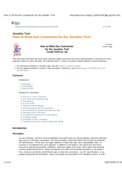 How to Write Doc Comments for the Javadoc Tool  Javadoc Tool