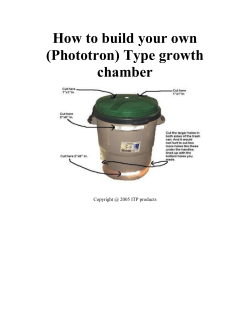 How to build your own (Phototron) Type growth chamber