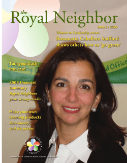 Royal Neighbor the Rosamaria Caballero Stafford shows others how to ‘go green’